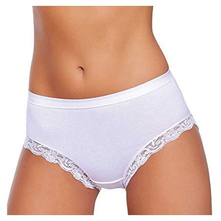 Slip midi cotone modal e pizzo (art. 532)